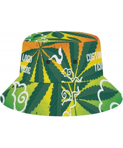 Custom Bucket Hat, Add Text Design Custom Your Own Bucket Hat for Women Men, Summer Vacation Travel Style $14.39 Bucket Hats