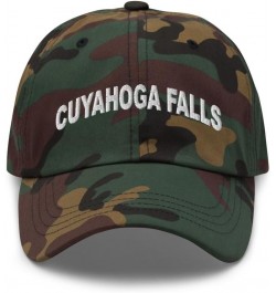 Cuyahoga Falls Ohio Hat Cuyahoga Falls OH Cap Embroidered Dad Hat Adjustable Strap Closure Unisex Green Camo $19.60 Baseball ...