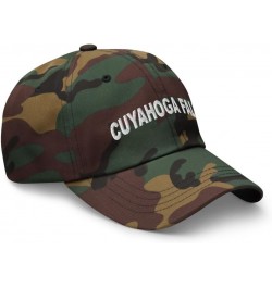 Cuyahoga Falls Ohio Hat Cuyahoga Falls OH Cap Embroidered Dad Hat Adjustable Strap Closure Unisex Green Camo $19.60 Baseball ...