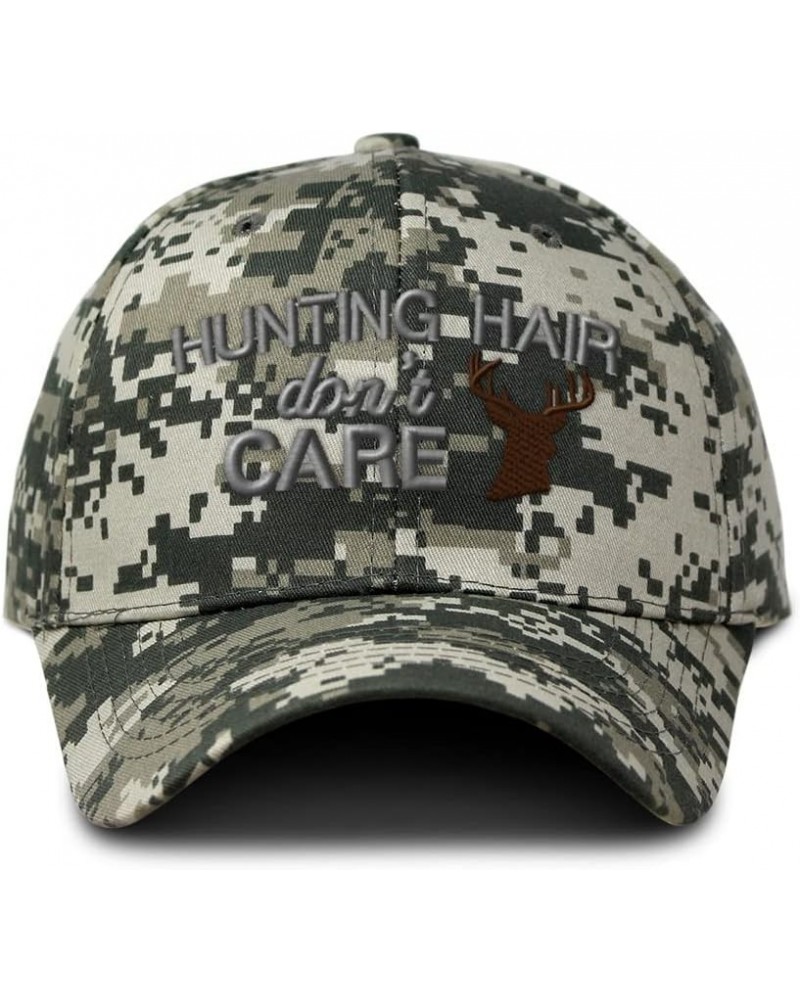 Custom Camo Baseball Cap Hunting Hair Don't Care Hunting Cotton Pixel Camo Design Only $18.87 Baseball Caps