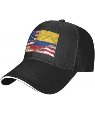 American Flag and Tigray Flag Baseball Caps Men Women Ball Hat Adjustable Trucker Hat American Flag and Colombian Flag $9.35 ...