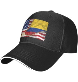 American Flag and Tigray Flag Baseball Caps Men Women Ball Hat Adjustable Trucker Hat American Flag and Colombian Flag $9.35 ...