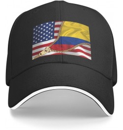 American Flag and Tigray Flag Baseball Caps Men Women Ball Hat Adjustable Trucker Hat American Flag and Colombian Flag $9.35 ...