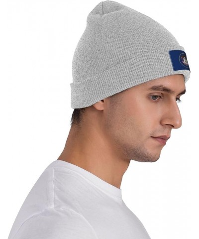 Flag of Utah Beanie Hat for Men Women Soft Cozy Skull Cap Winter Warm Knit Hats Gray $10.24 Skullies & Beanies