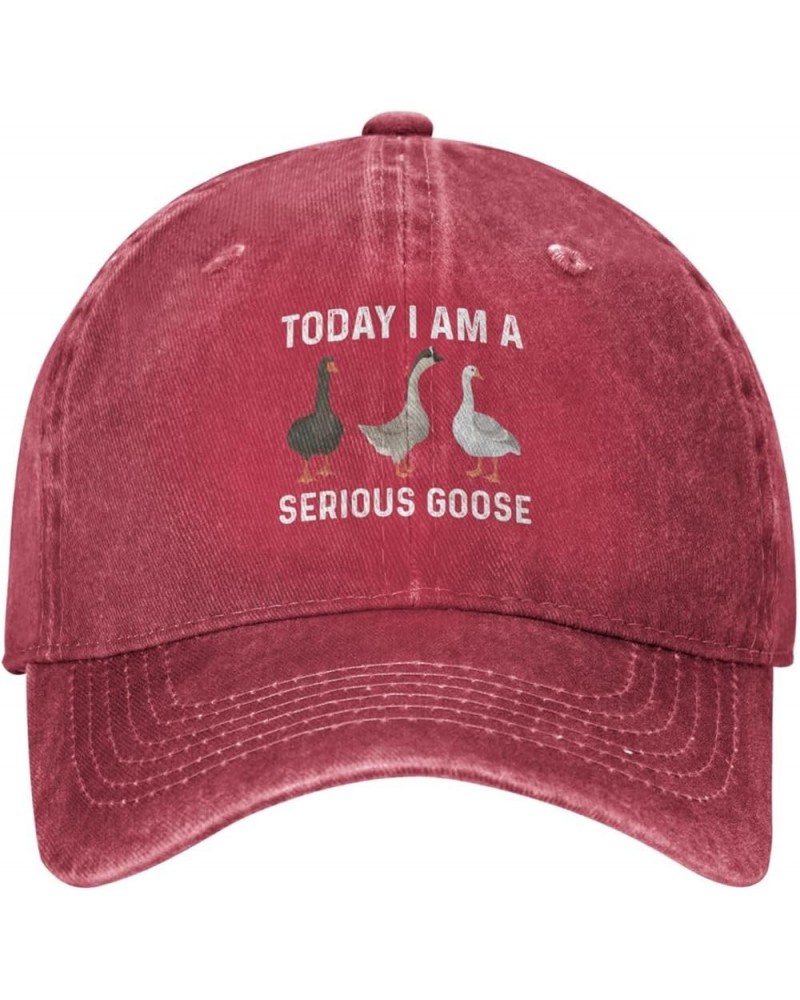 Today I Am A Serious Goose Hat for Women Baseball Hats Adjustable Cap Red $10.19 Baseball Caps