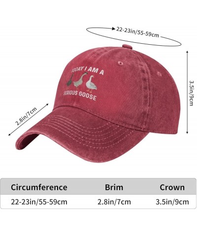 Today I Am A Serious Goose Hat for Women Baseball Hats Adjustable Cap Red $10.19 Baseball Caps