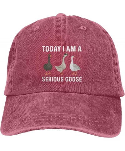 Today I Am A Serious Goose Hat for Women Baseball Hats Adjustable Cap Red $10.19 Baseball Caps