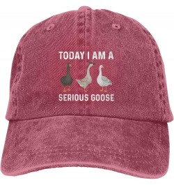 Today I Am A Serious Goose Hat for Women Baseball Hats Adjustable Cap Red $10.19 Baseball Caps