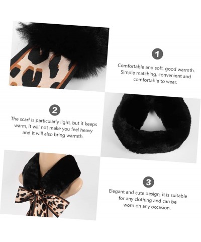 2 Pcs Plush Thermal Scarf Wild Imitation Rex Rabbit Fur Woman Ribbon Blackx2pcs $8.89 Scarves