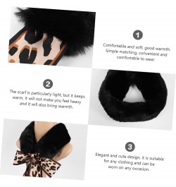 2 Pcs Plush Thermal Scarf Wild Imitation Rex Rabbit Fur Woman Ribbon Blackx2pcs $8.89 Scarves