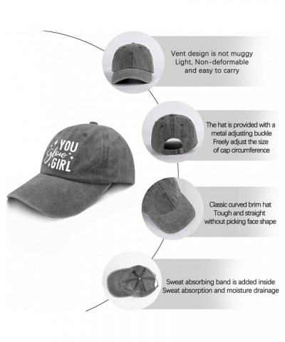 You Glow Girl Cap Camp Hat Pigment Black Golf Hats Men Gifts for Grandma Sun Caps Pigment Gray $11.79 Sun Hats